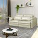 Sofá Decorativo Piece Bipartido Retrátil Sala de Estar 215cm Couro Tiza G58 - Gran Belo