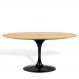 Mesa Saarinen Tulip Oval Freijó 180x100cm Base Preta