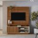 Home Decorativo Vicente MDF/MDP TV até 60 Polegadas Porta de Correr Jatobá/Off White G77 - Gran Belo