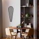 Quadro Escultura Petala Boho 100x31 Preto