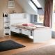 Cama Isa Solteiro Branco com Colchão Cambel