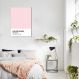 Quadro Color Card Rose Quartz 86x60 Sem Moldura