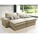 Sofá Retrátil e Reclinável 2,32m com Molas Ensacadas Cama Inbox Supreme Tecido Suede Velusoft Bege