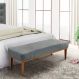 Recamier Gênova Veludo Cinza 140 cm