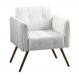 Poltrona Decorativa Bia Couro Branco G58 - Gran Belo