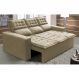 Sofá 3 Lugares Retrátil e Reclinável Cama inBox Slim 2,00m Velusoft Bege