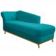 Recamier Vanessa 160cm Lado Direito Suede Azul Turquesa - Amarena Móveis