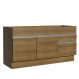 Balcão de Pia Armário de Cozinha 150 cm 2 Portas e 2 Gavetas (Sem Tampo e Pia) Rustic Glamy Madesa