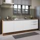 Armário de Cozinha Compacta 240cm Rustic/Branco Stella Madesa 01