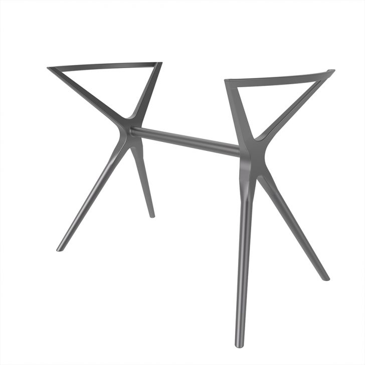 Image of Base Para Mesa De Cozinha Retangular Baletto Platinum (56x126 Cm) PLA-IM724TA00FVFMOB