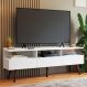 Rack para TV até 65 Polegadas com Pés Retro Branco Londres Madesa