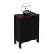 Armário 2 Portas para Escritório Home Office Gamer ME4164 MDP Preto/Vermelho G69 - Gran Belo