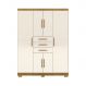 Guarda-Roupa 6 Portas 3 Gavetas England Nature/Champagne