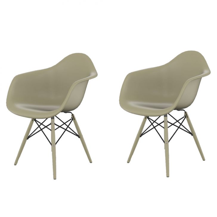Conjunto com 2 Cadeiras Eames Arm DSW Fendi