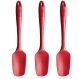 Kit 3 Espátulas Colheres de Silicone Vermelhas Para Cozinha Utensílios