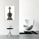 Quadro Instrumento Musical Violino 86x60 Caixa Marfim