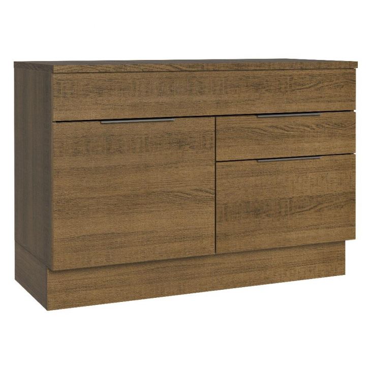 Balcão Gabinete de Pia 120 cm 1 Portas e 2 Gavetas (Com Tampo) Rustic Stella Madesa