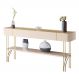 Aparador Buffet Vivant com Pés em Aço Off White/Champanhe
