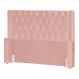 Cabeceira Para Cama Box Casal Emma Luxo Veludo Rosa - DS Estofados