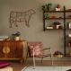 Quadro Escultura Boi Cortes de Carne Bovina 120x86 Marrom