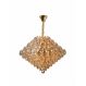 Lustre Diamond Dourado E Champanhe 12 Lampadas - Hevvy