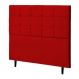 Cabeceira Casal Queen Bari 160cm Para Cama Box Suede Vermelho - DS Estofados
