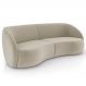 Sofá 4 Lugares Para Sala Living Orgânico 240cm Eron M03 Veludo Bege - Lyam Decor