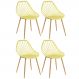 Kit 4 cadeiras Clarice Cleo Amarelo