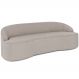 Sofá 5 Lugares Curvo Sala de Estar Living Lótus D02 Bouclê Bege 300 cm B-62 - Lyam