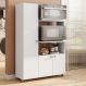 Armário de Cozinha para Forno/Micro-ondas com 3 Portas Multimóveis CR20348 Branco