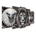 Kit Quadro Decorativo Animais Para Sala de Estar 128x72cm A1 - Pallazio