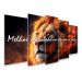 Kit Quadro Decorativo Animais Para Sala de Estar 158x90cm A109 - Pallazio