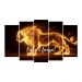Kit Quadro Decorativo Animais Para Sala de Estar 158x90cm A121 - Pallazio