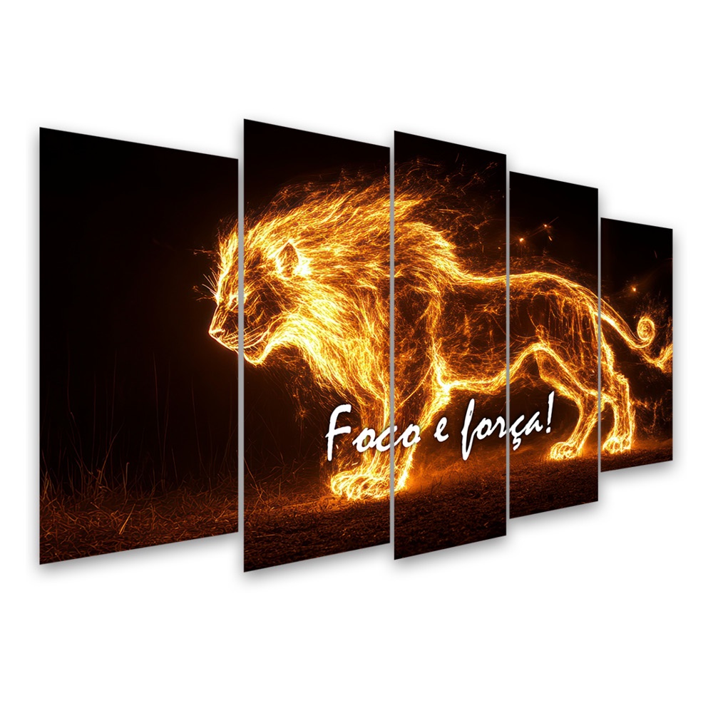 Kit Quadro Decorativo Animais Para Sala de Estar 73x39cm A121 - Pallazio