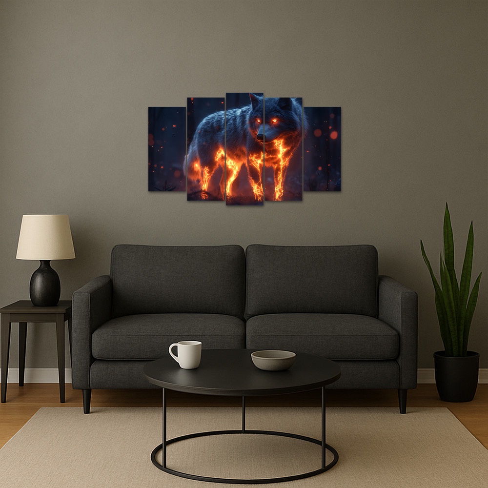 Kit Quadro Decorativo Animais Para Sala de Estar 73x39cm A133 - Pallazio
