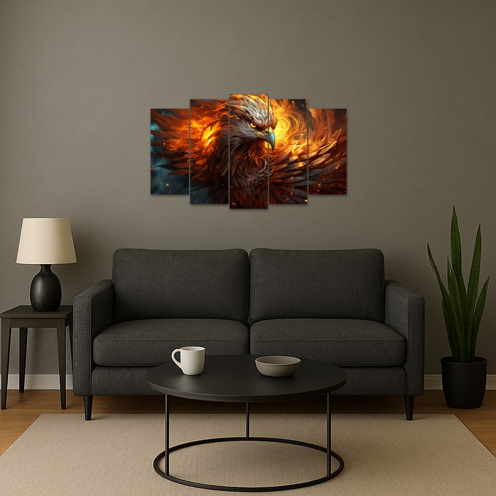 Kit Quadro Decorativo Animais Para Sala de Estar 73x39cm A49 - Pallazio