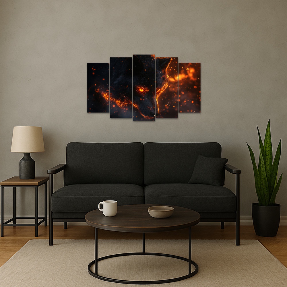 Kit Quadro Decorativo Animais Para Sala de Estar 88x48cm A73 - Pallazio