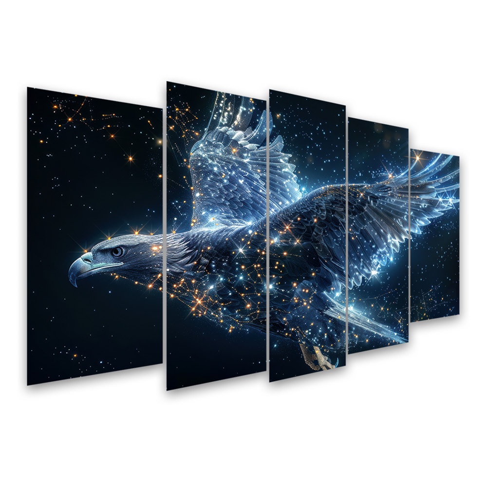 Kit Quadro Decorativo Animais V2 Para Sala de Estar 108x60cm A43 - Pallazio