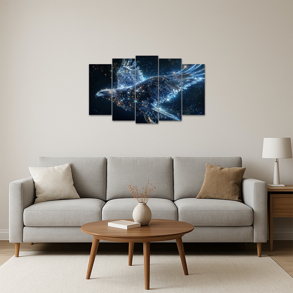 Kit Quadro Decorativo Animais V2 Para Sala de Estar 108x60cm A43 - Pallazio