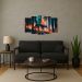 Kit Quadro Decorativo Animais V2 Para Sala de Estar 128x72cm A13 - Pallazio