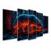 Kit Quadro Decorativo Animais V2 Para Sala de Estar 128x72cm A79 - Pallazio