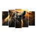 Kit Quadro Decorativo Animais V2 Para Sala de Estar 128x72cm A91 - Pallazio