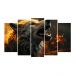 Kit Quadro Decorativo Animais V2 Para Sala de Estar 128x72cm A97 - Pallazio