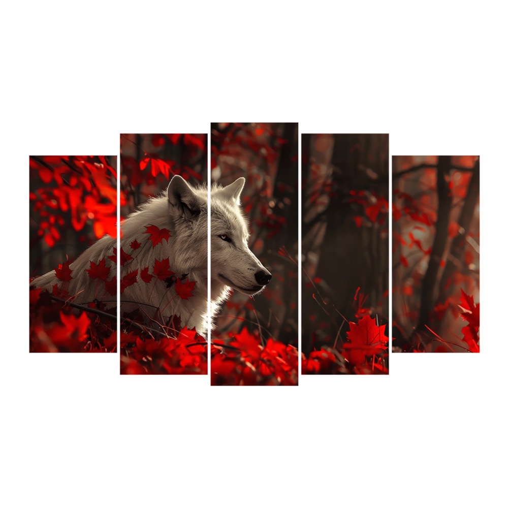 Kit Quadro Decorativo Animais V2 Para Sala de Estar 158x90cm A181 - Pallazio
