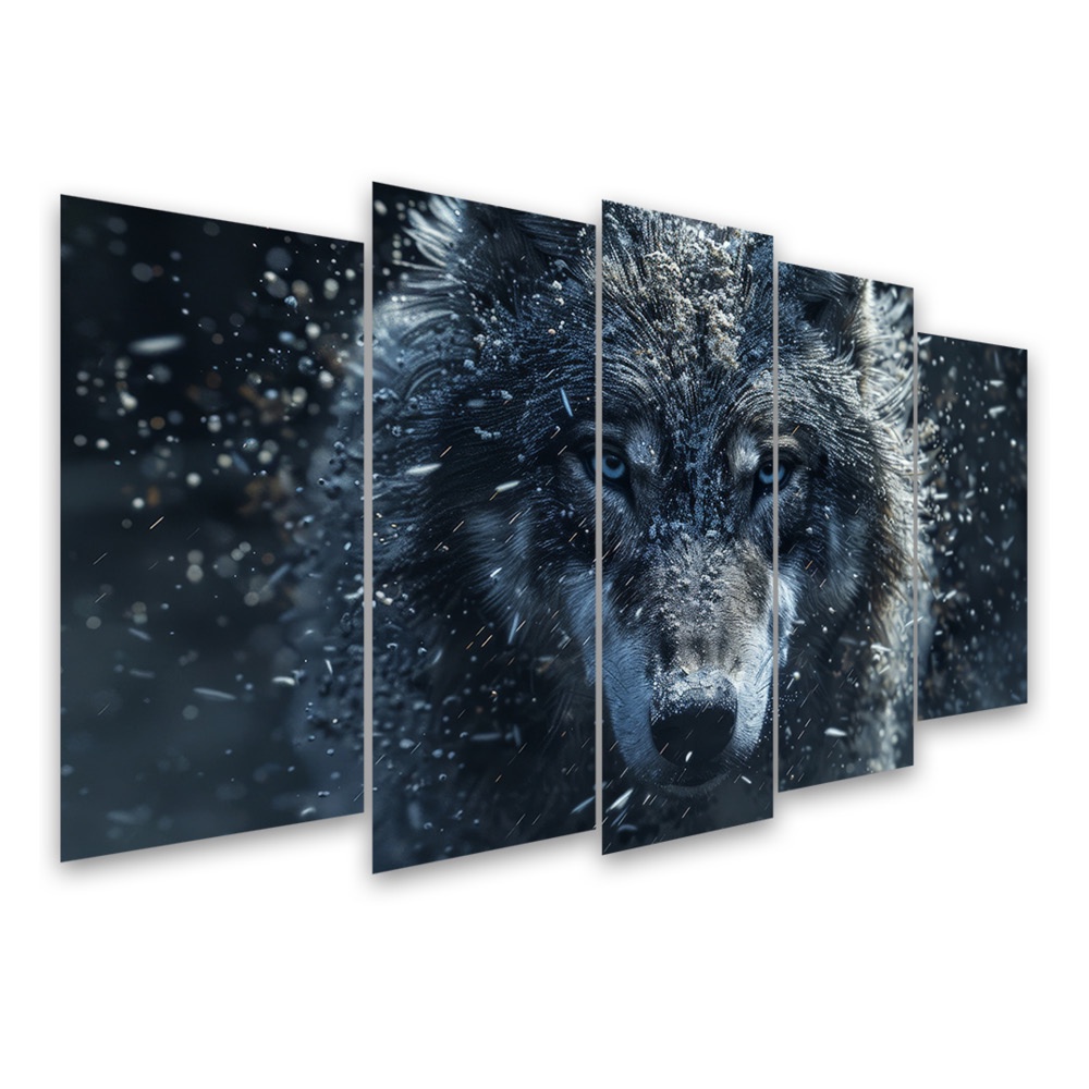 Kit Quadro Decorativo Animais V2 Para Sala de Estar 158x90cm A187 - Pallazio