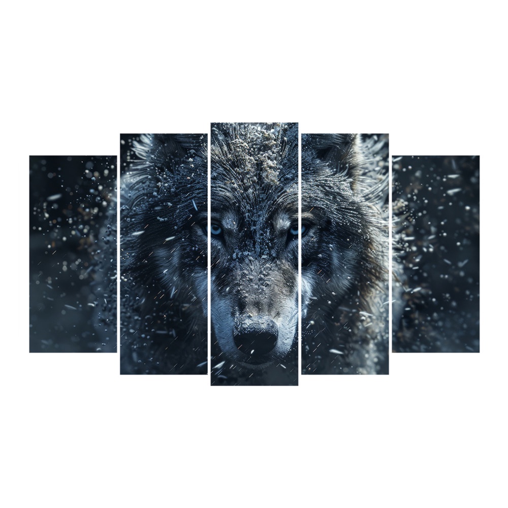 Kit Quadro Decorativo Animais V2 Para Sala de Estar 73x39cm A187 - Pallazio