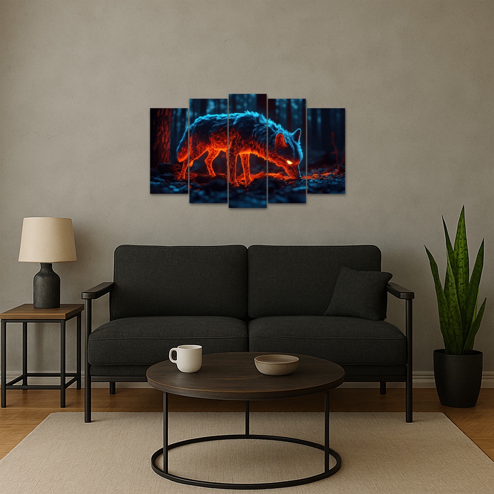 Kit Quadro Decorativo Animais V2 Para Sala de Estar 78x42cm A79 - Pallazio