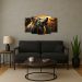 Kit Quadro Decorativo Animais V2 Para Sala de Estar 78x42cm A91 - Pallazio