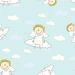 Papel De Parede Bebê Quarto Infantil Anjinhos Lavável N3936