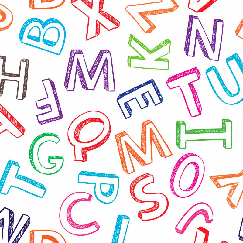 Papel de Parede Infantil Alfabeto Escolar N3931